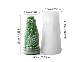 Molde silicona botella Navidad con arbolito